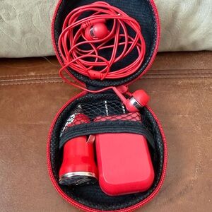 Red Electronics Accessory Set